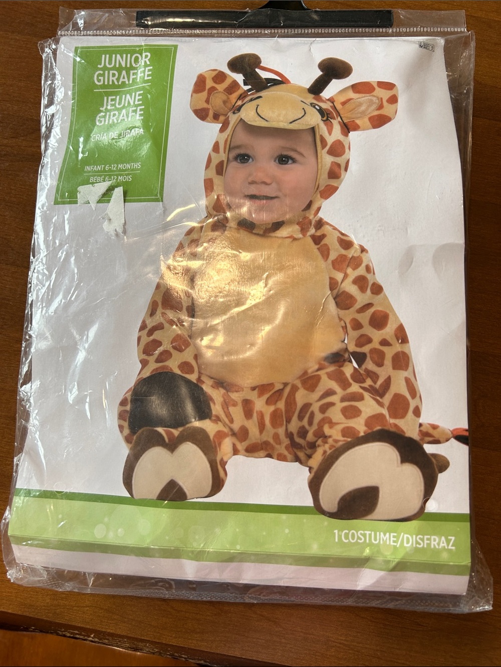 Junior Giraffe Infant Costume - Brown & Cream Giraffe Onesie